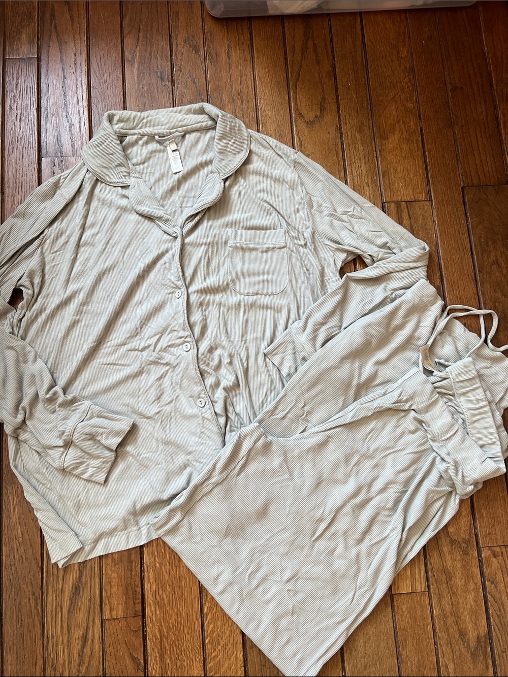 SKIMS Beige Soft Lounge Long Sleeve Pajama Set Size Large